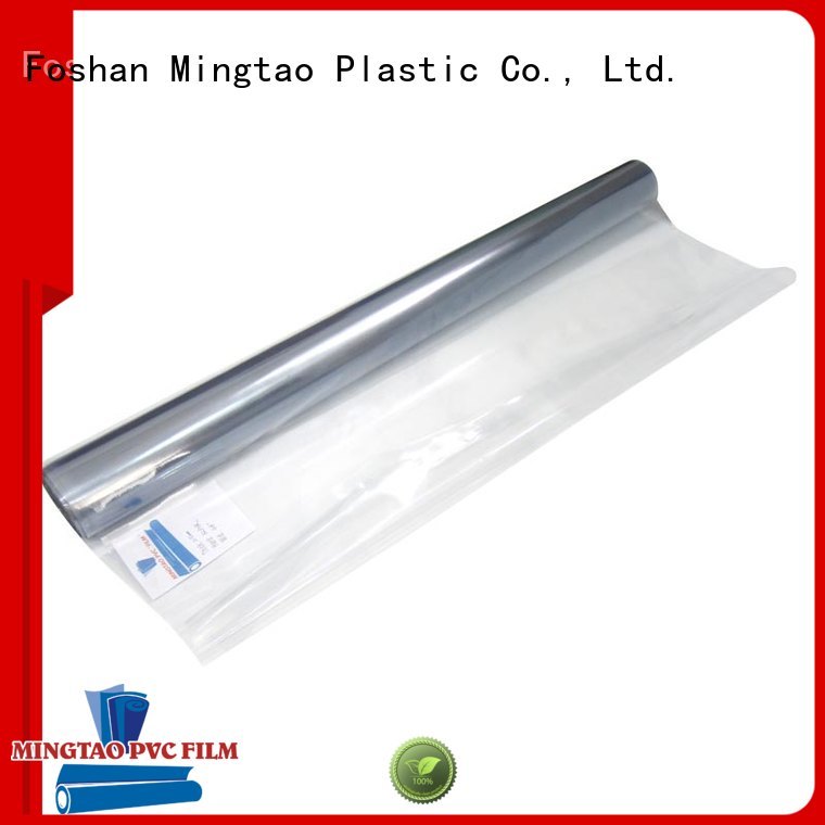 Mingtao latest clear pvc film transparent pvc film smooth surface for book covers