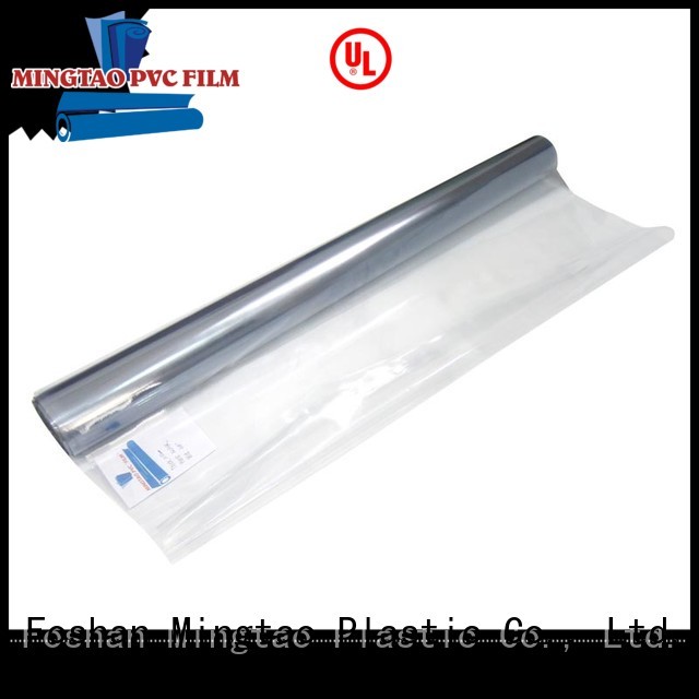 Mingtao non-sticky clear blue plastic sheet OEM for book covers