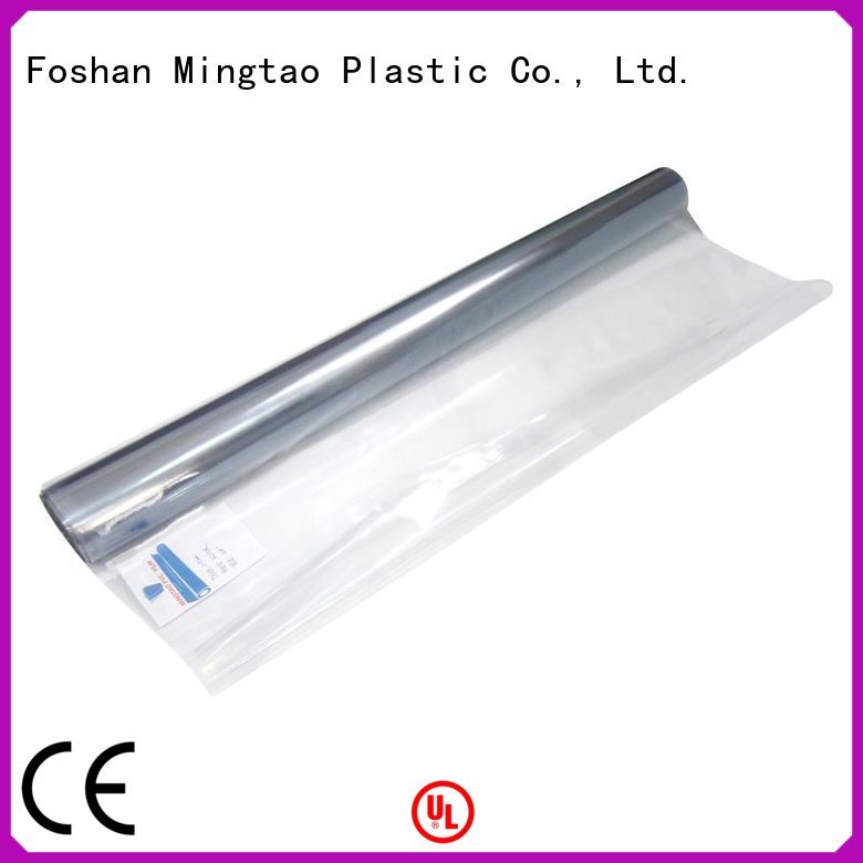 Mingtao Breathable clear pvc sheet non-sticky for book covers
