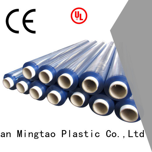 Mingtao smooth surface clear pvc sheet bulk production for table mat