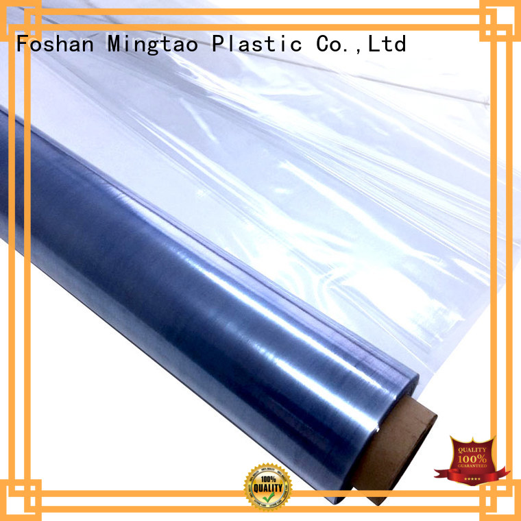Mingtao waterproof clear pvc film transparent pvc film customization for table mat