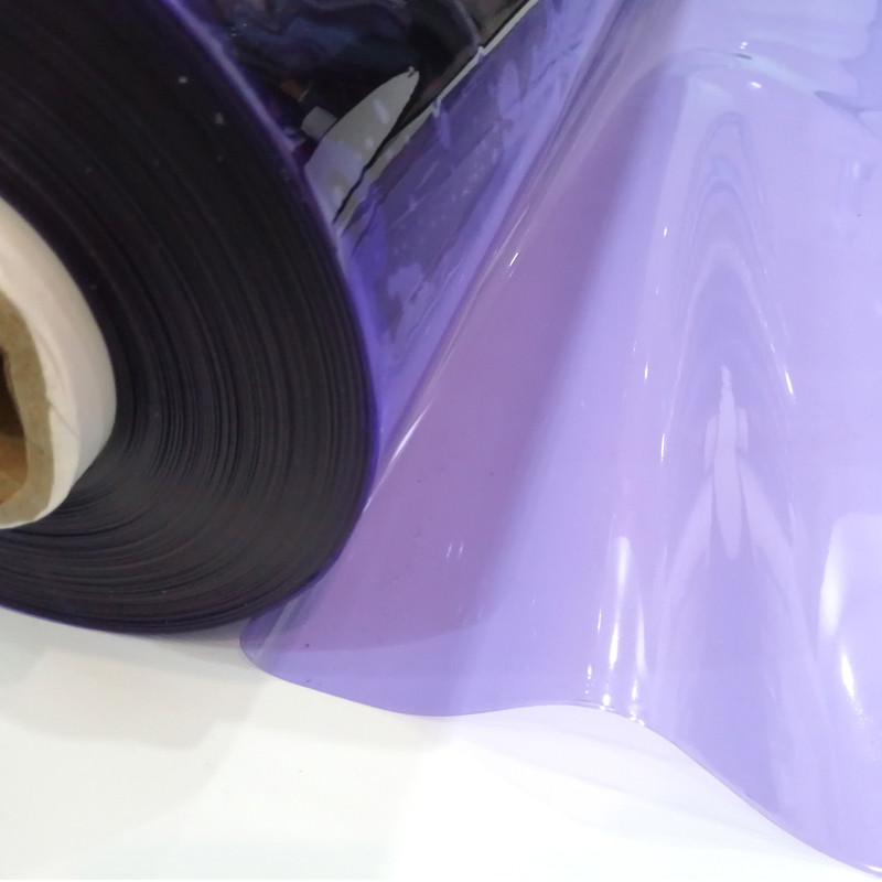 Transparent Purple Color Plastic PVC Crystal Film For Bag