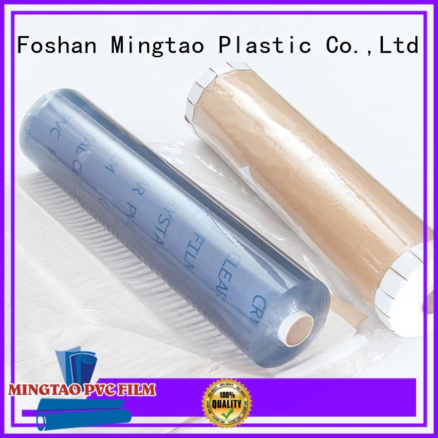 Mingtao blue translucent pvc film bulk production for packing