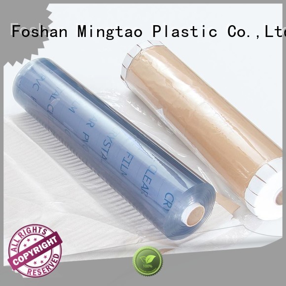 Mingtao Breathable pvc clear plastic sheet bulk production for packing
